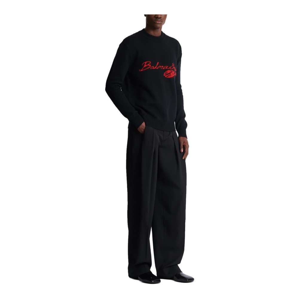 Balmain Wol Ki jumper Black Heren