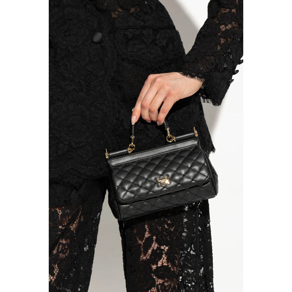 Dolce & Gabbana Schoudertas Klein Sicily Black Dames