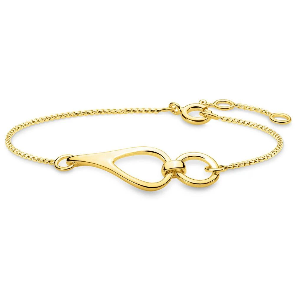 Thomas Sabo Women's Silver/Yellow/Gold Bracelet Heritage 925 Sterling Plated A1856-413-39-L19v