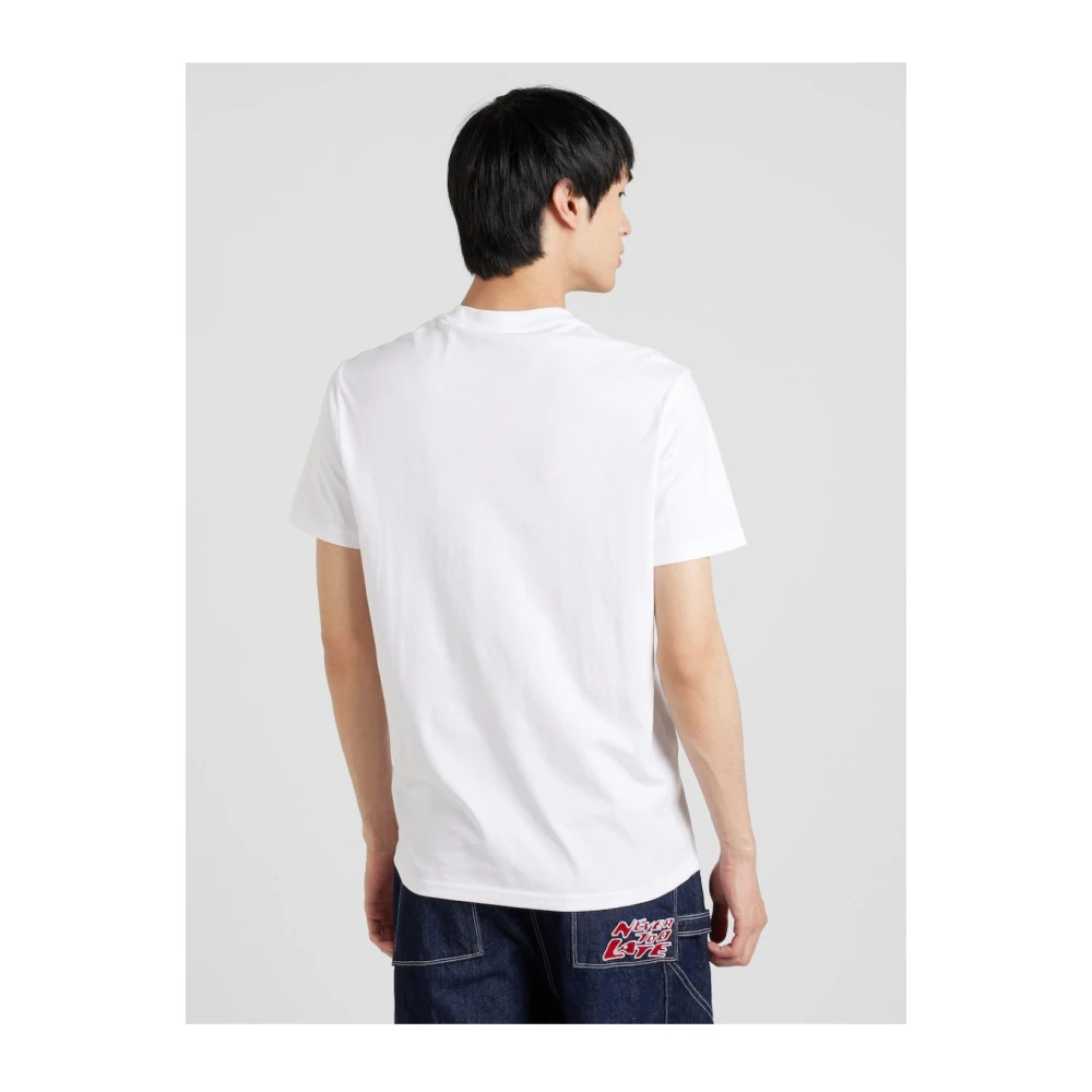 Guess Geprint T-shirt Regular Fit White Heren