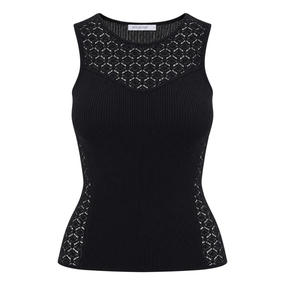 Patrizia Pepe Donna Nero Top, S, New,