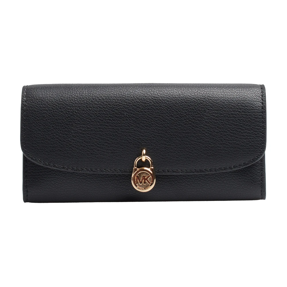 Michael Kors Women's Black Wallets & Cardholders, One Size, Hamilton Large Leather Continental Wallet