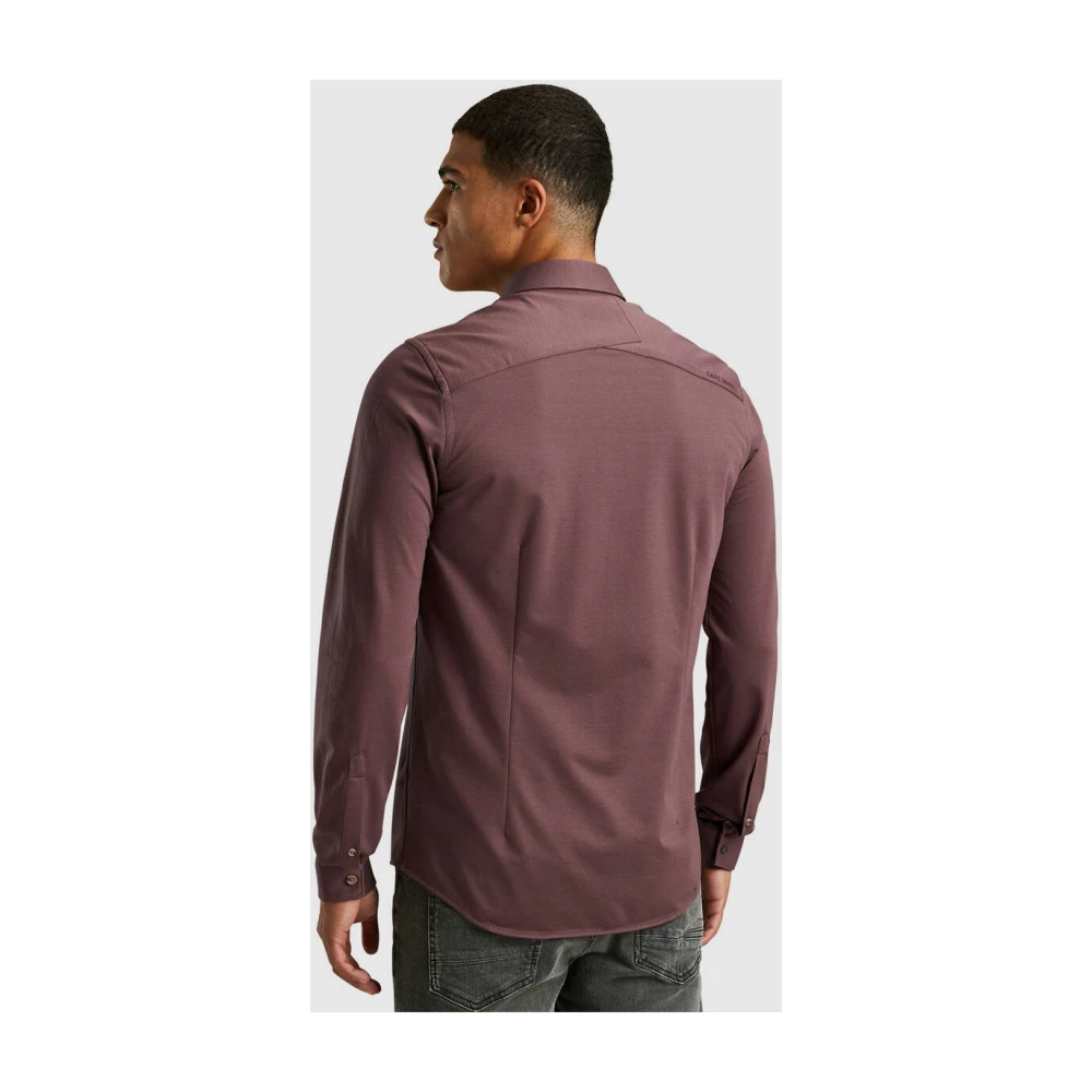Cast Iron Lange Mouw Twill Jersey Shirt Brown Heren