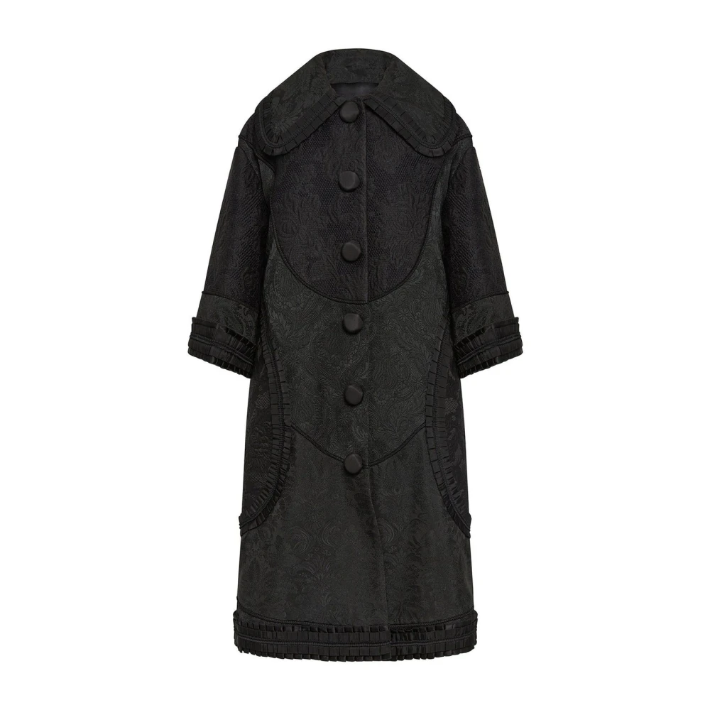 Dolce & Gabbana Single-Breasted Coats Black Dames