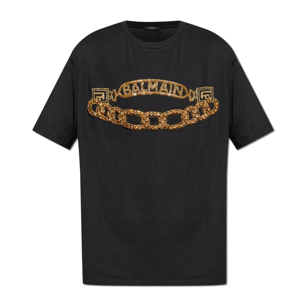 Balmain - Tops > T-Shirts - Black - Balmain - Modalova