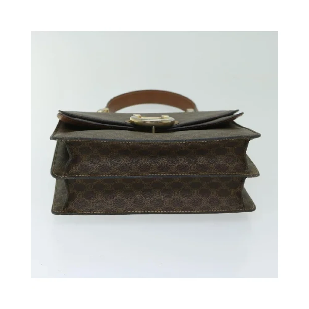 Celine Vintage Pre-owned Fabric handbags Brown Dames