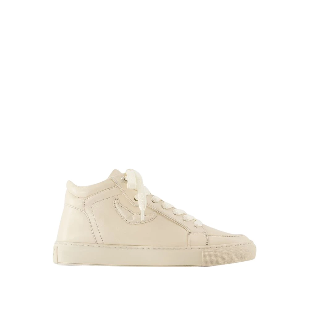Zadig & Voltaire Witte leren sneakers Mid Fly Dames Schoenen