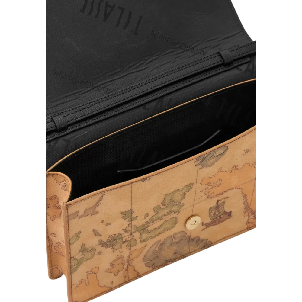 Alviero Martini 1a Classe Elegante 3D Geo Pochette Tas Zwart Beige Dames