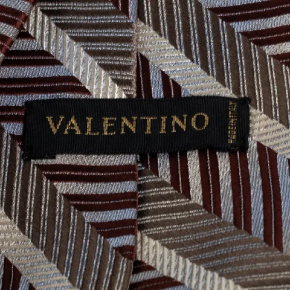 Valentino Vintage Pre-owned Silk home-office Brown Heren