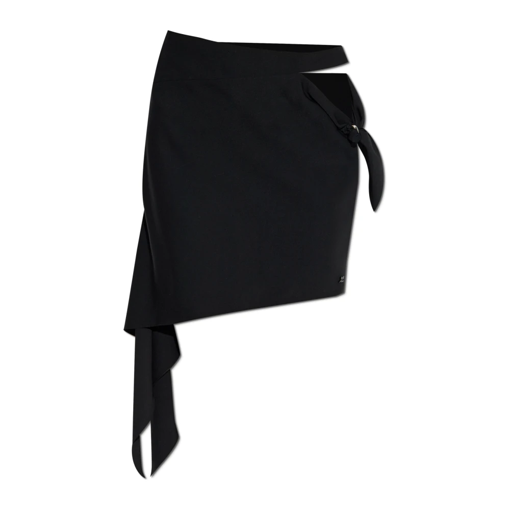 Courrèges Rok met stropdas Black Dames