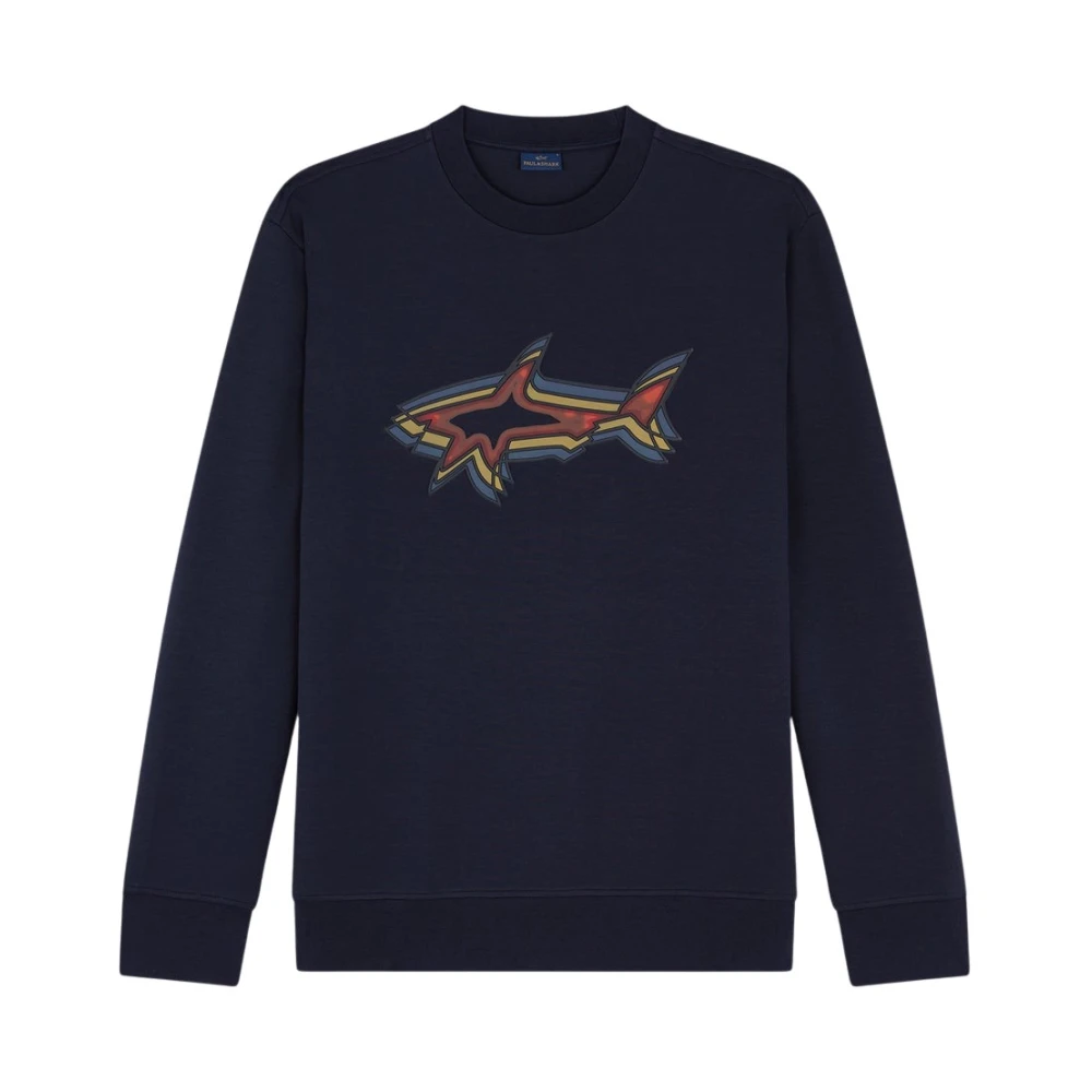 PAUL & SHARK Navy Katoenmix Regular Fit Sweatshirt Blue Heren
