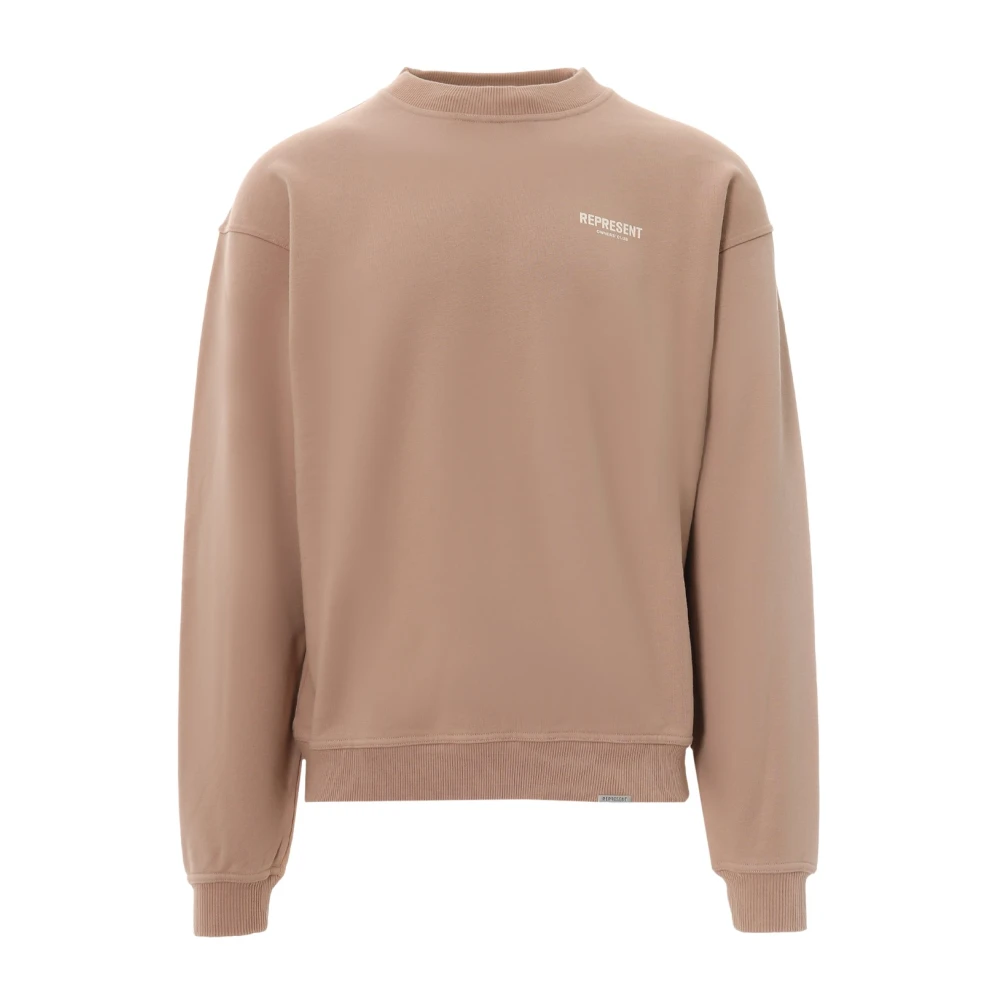 Represent Bruine Katoenen Crew-neck Sweatshirt Aw23 Brown Heren