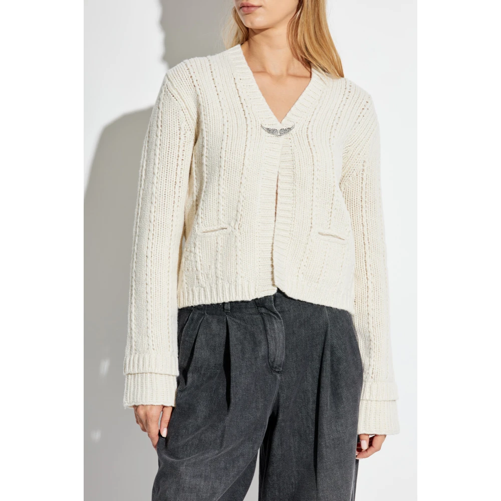Zadig & Voltaire Wollen vest Travy Beige Dames