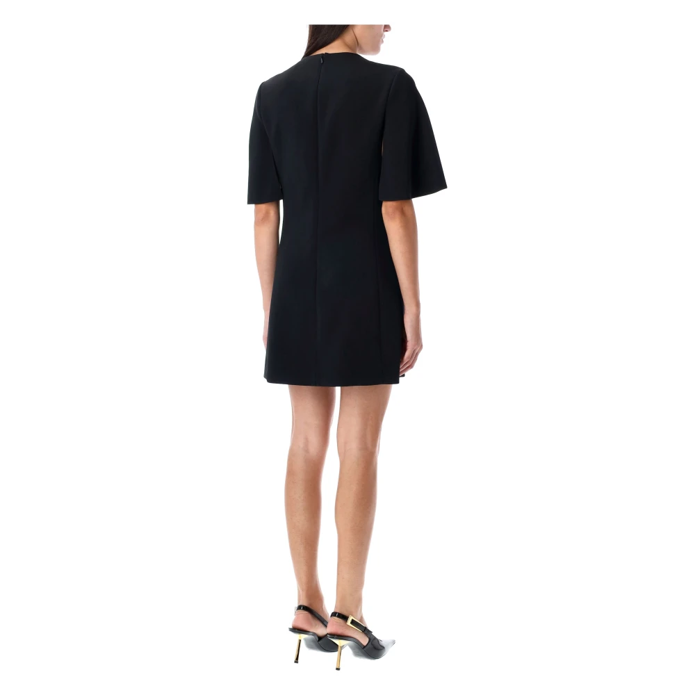 Chloé Zwarte Korte Cape Jurk Black Dames