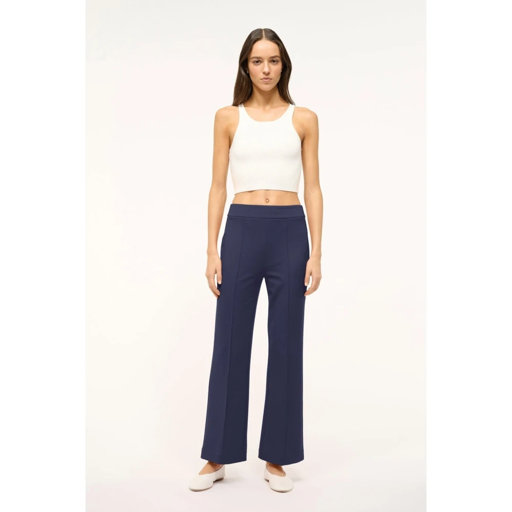 Staud Knack Gebreide Broek Blue Dames