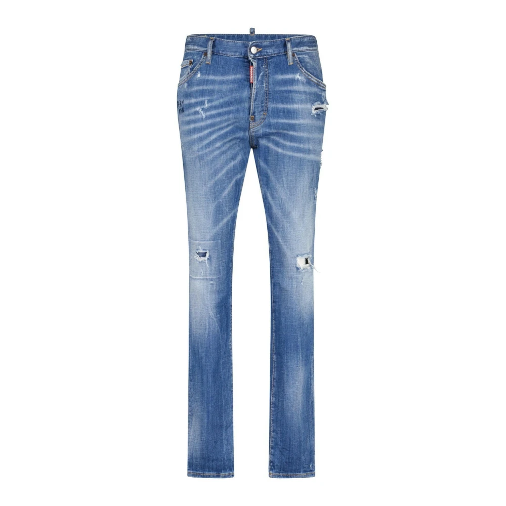 Dsquared2 Cool Guy Slim Fit Jeans Gebruikte Look Blue Heren