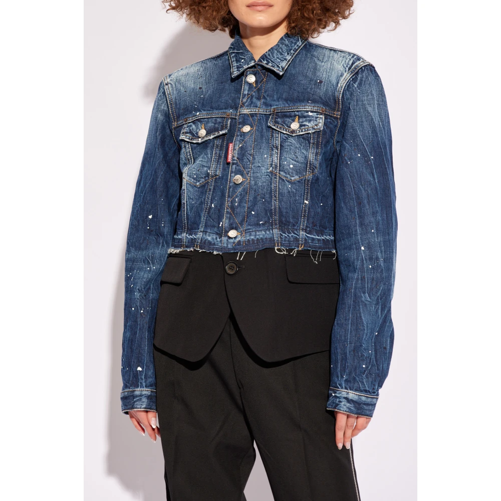 Dsquared2 Blazer gemaakt van gecombineerde materialen Blue Dames