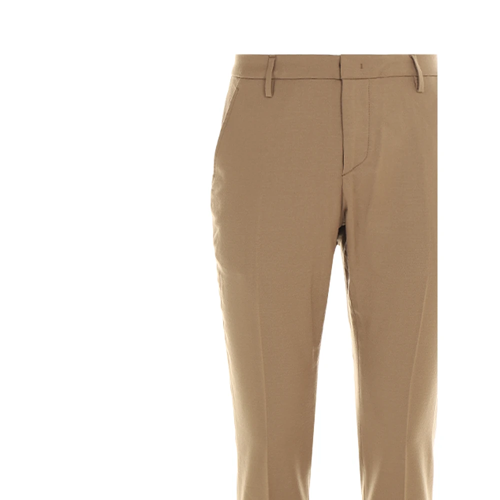 Dondup Kameel Wolmix Slim Fit Broek Brown Heren