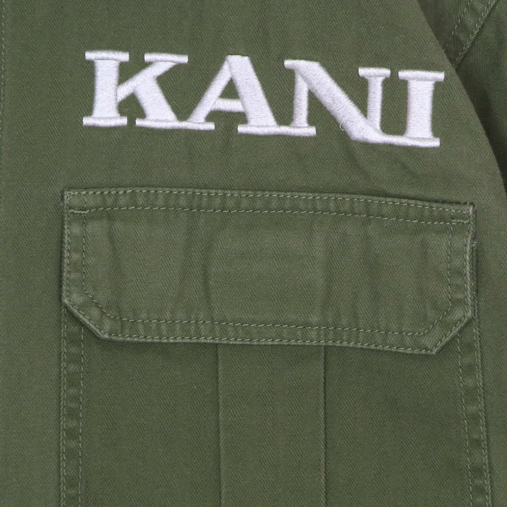 Karl Kani Retro Gewassen Utility Overhemdjasje Green Heren