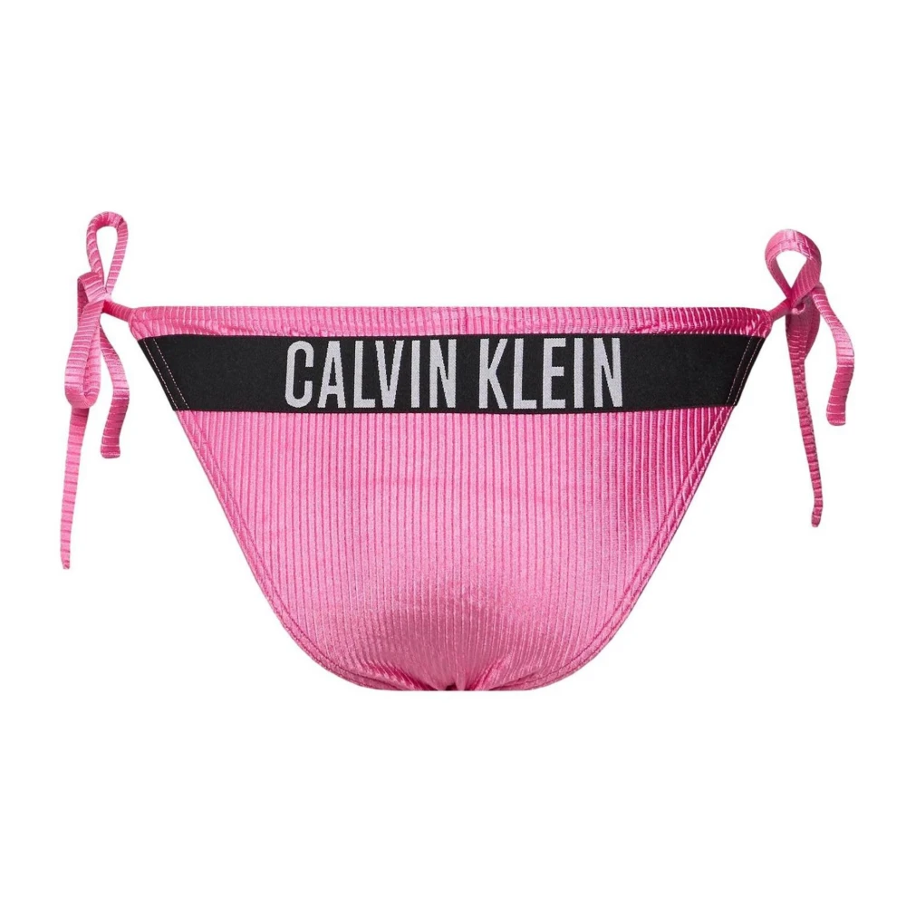 Calvin Klein Zijdelingse Strik Zwemkleding Collectie Lente Zomer Pink Dames