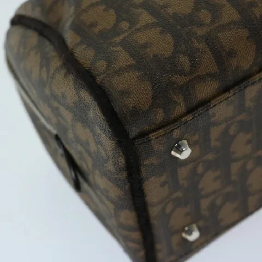 Dior Vintage Pre-owned Canvas handbags Brown Dames