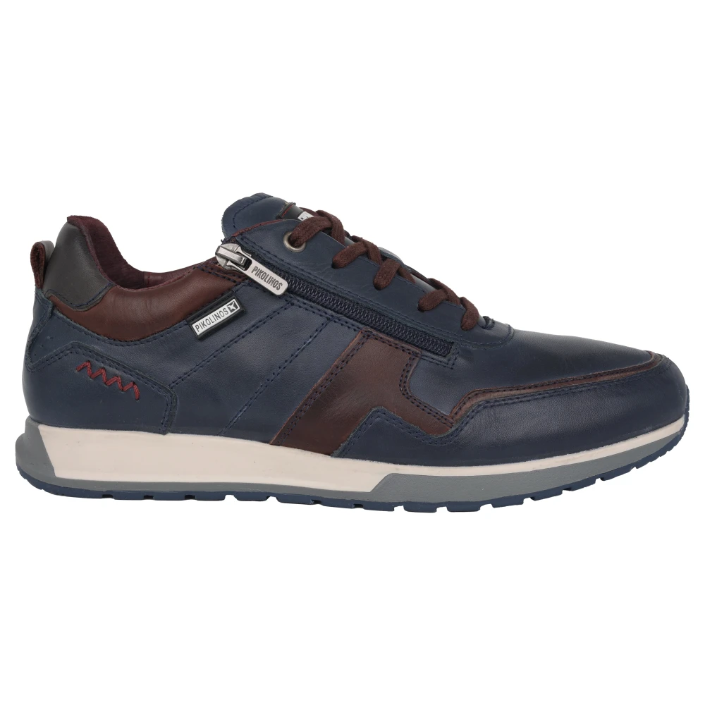 Pikolinos Blauwe Leren Herensneaker Heren Schoenen