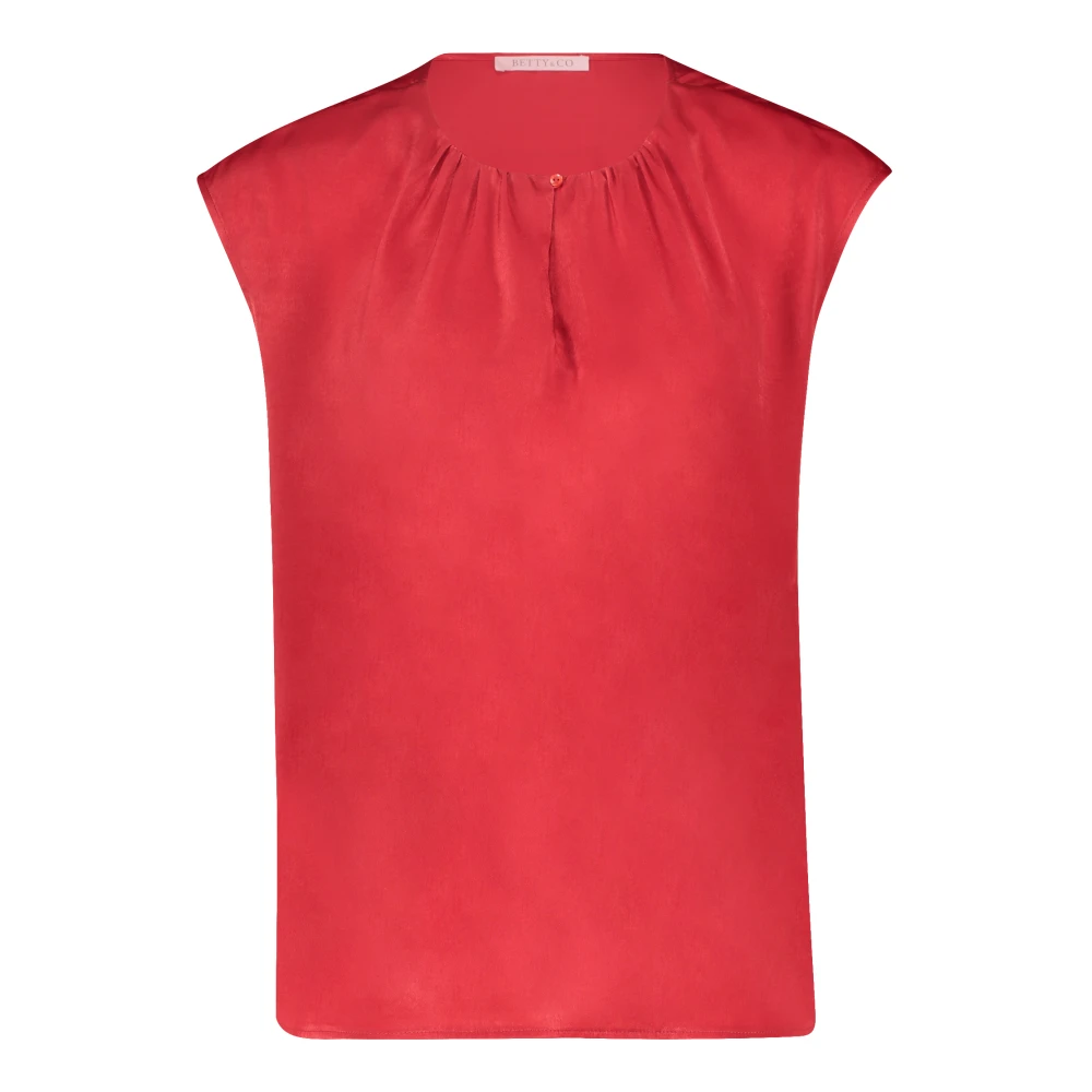 Betty & Co Geplooide Blousetop Red Dames