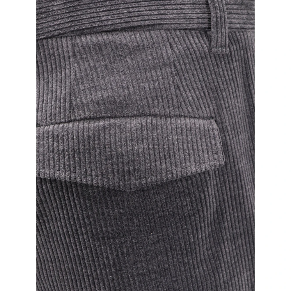 Hugo Boss Corduroy Cargo Broek met knoopsluiting Gray Heren