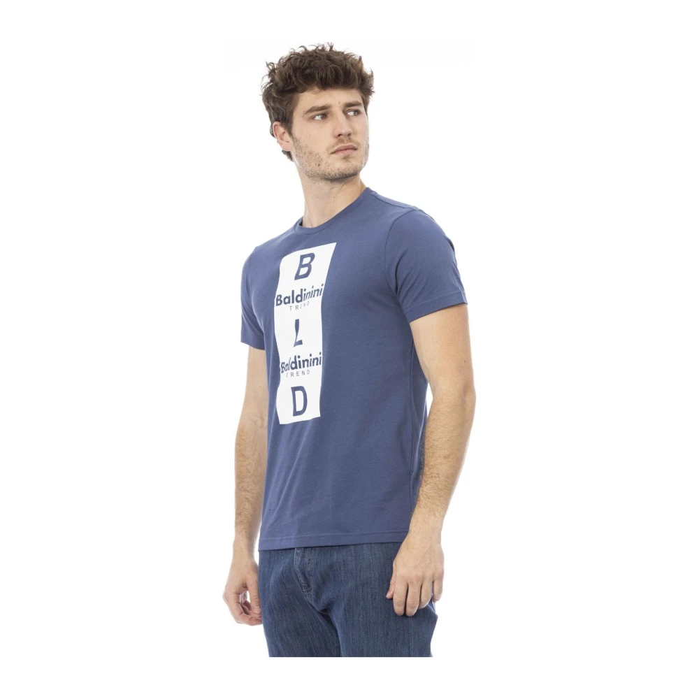 Baldinini Korte Mouw Ronde Hals T-shirt Blue Heren