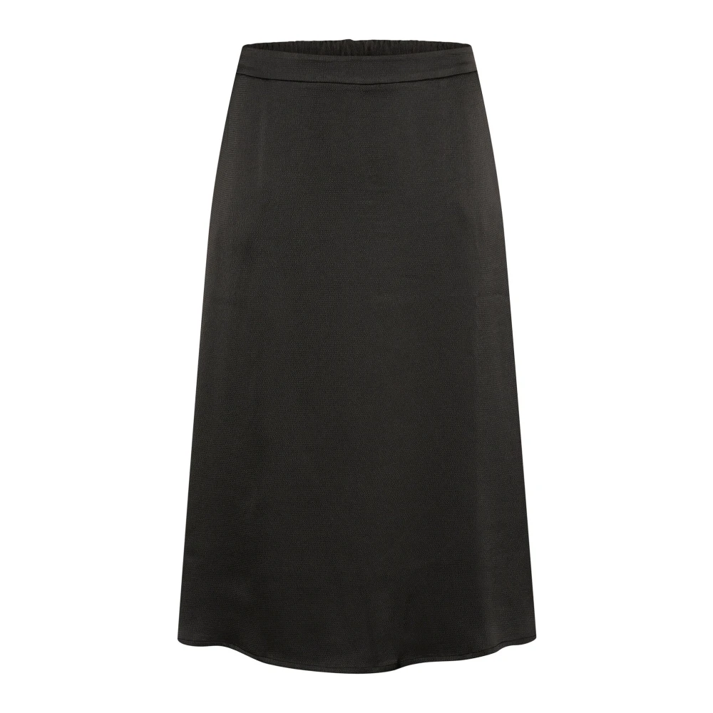 Kaffe Curve Eenvoudige Zwarte Diepe Rok Black Dames