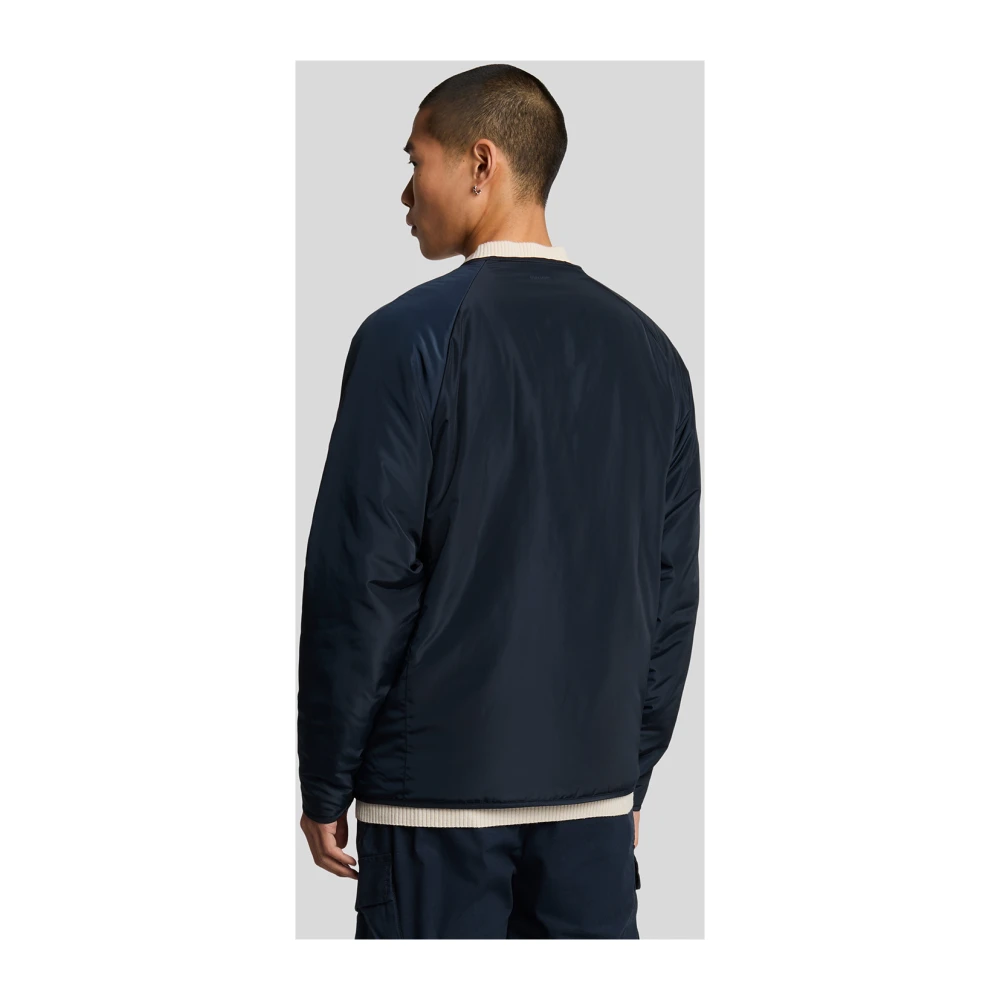 Lyle & Scott Jassen Embleem Gewatteerde Jas Blue Heren