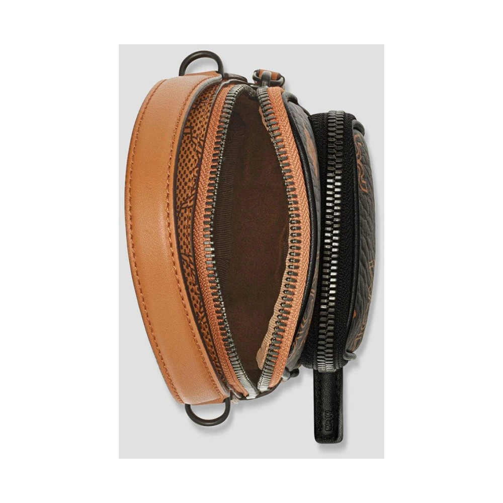 MCM Aren smartphonehoes met schouderband in monogrammix. Black Dames