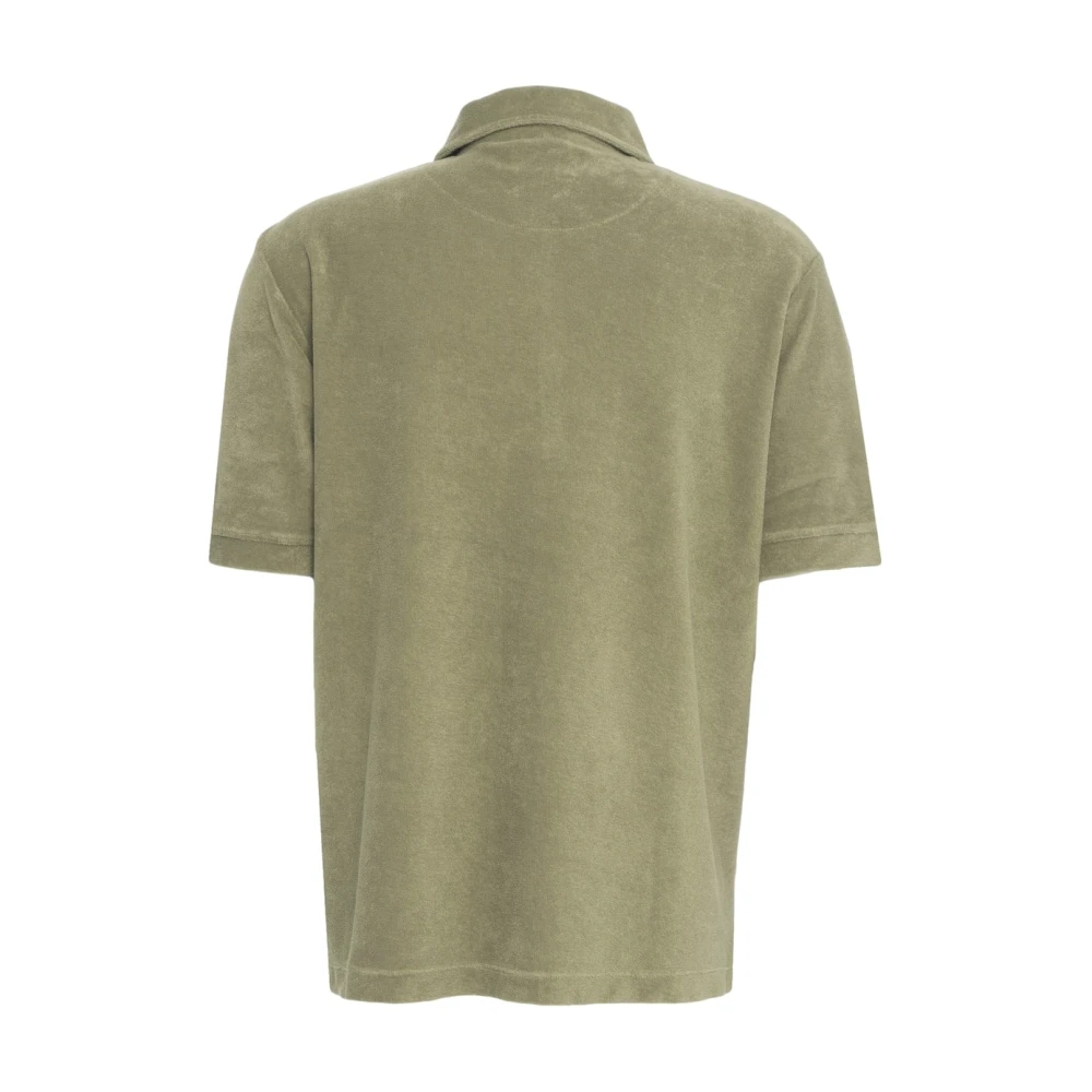 closed Groene Terry Polo Shirt Casual Stijl Green Heren