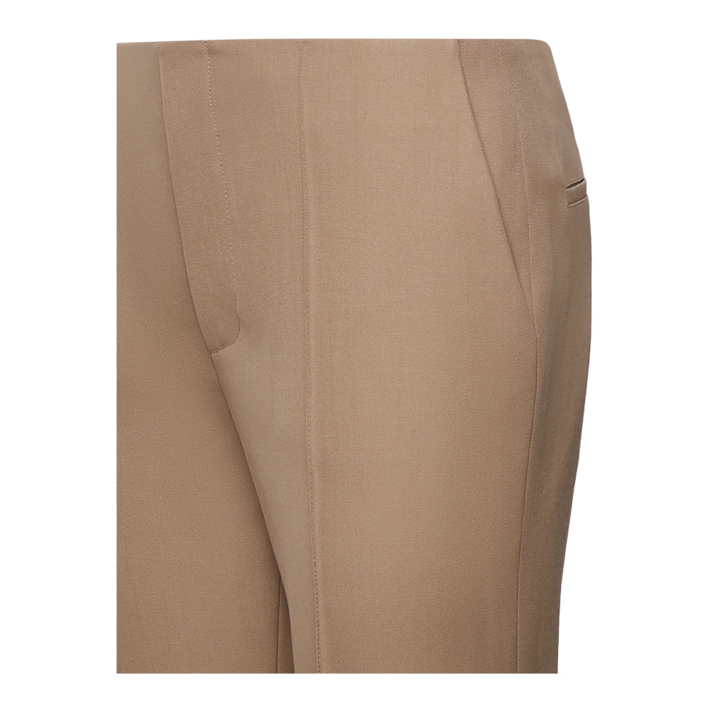 Chloé Slimme op maat gemaakte broek met geperforeerde zoom Brown Dames