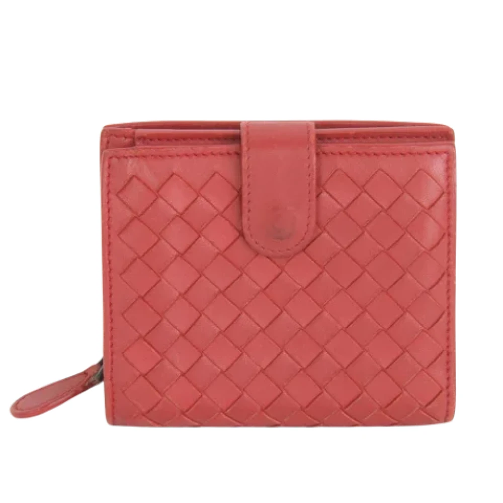 Bottega Veneta Vintage Pre-owned Leather wallets Red Dames