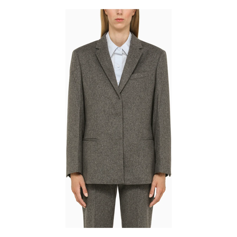Calvin Klein Single-Breasted Jas Gray Dames