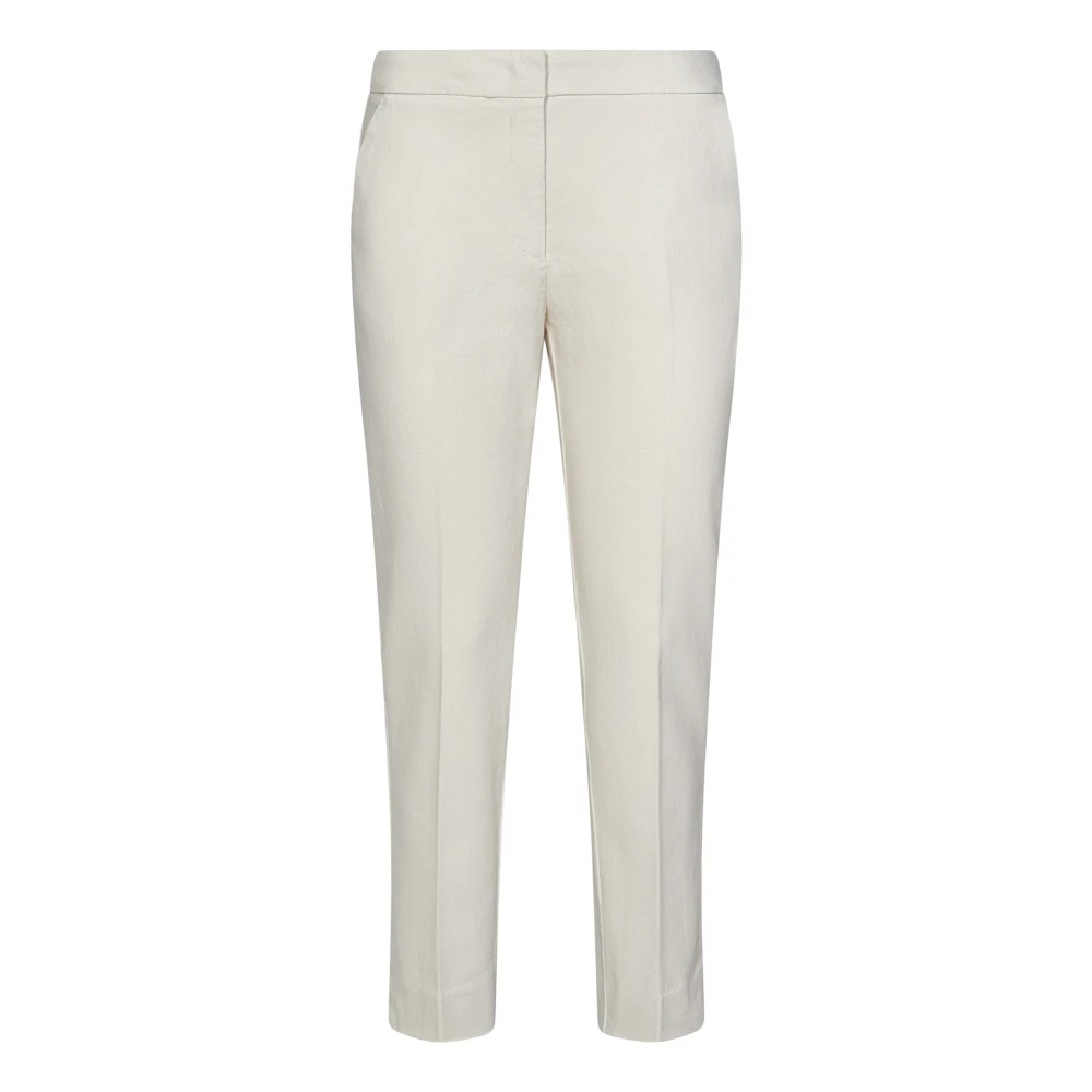 Drumohr Witte Broek met Amerikaanse Zakken White Dames