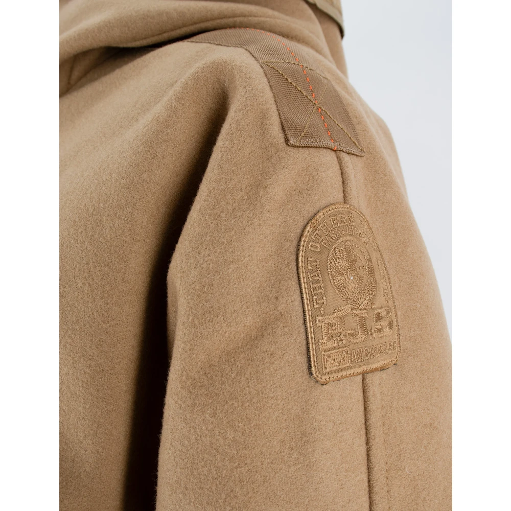 Parajumpers Gewatteerde wollen jas met quilt-details Brown Dames