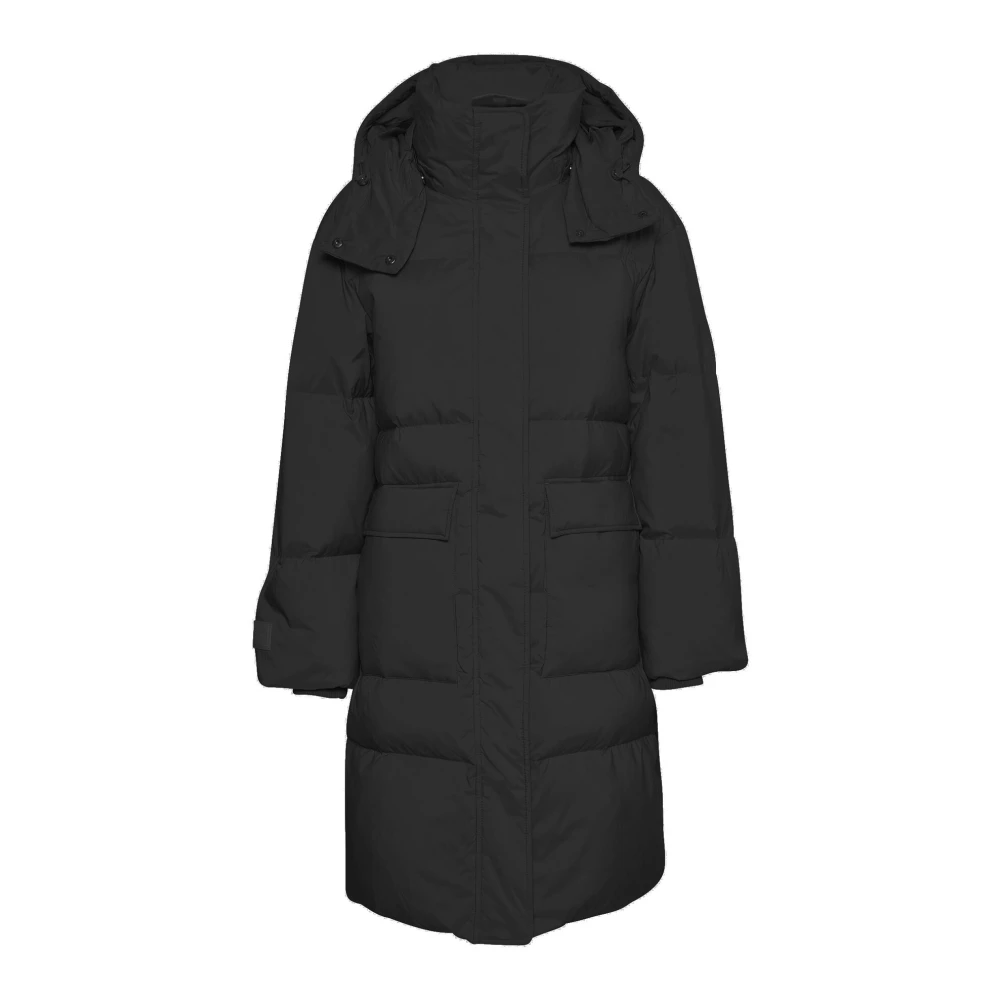 Part Two Women's Black Quilted Hooded Jacket - Parkas - M - Coats