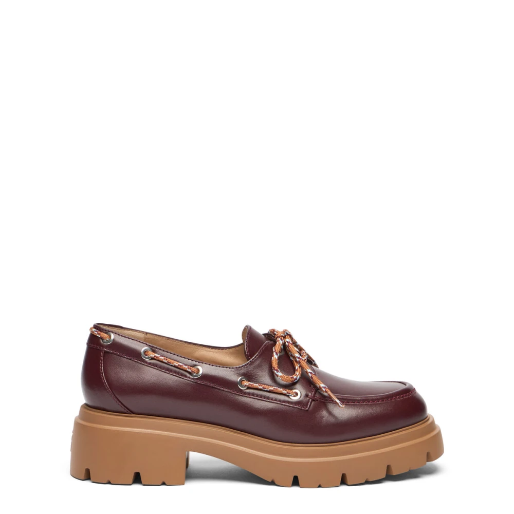 Stuart Weitzman Red Hudson Moccasin - Female - Boat Shoes - 2 Uk - Shoes