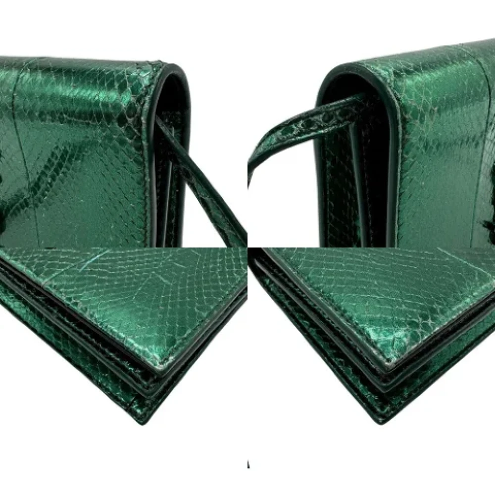 Saint Laurent Vintage Pre-owned Leather shoulder-bags Green Dames