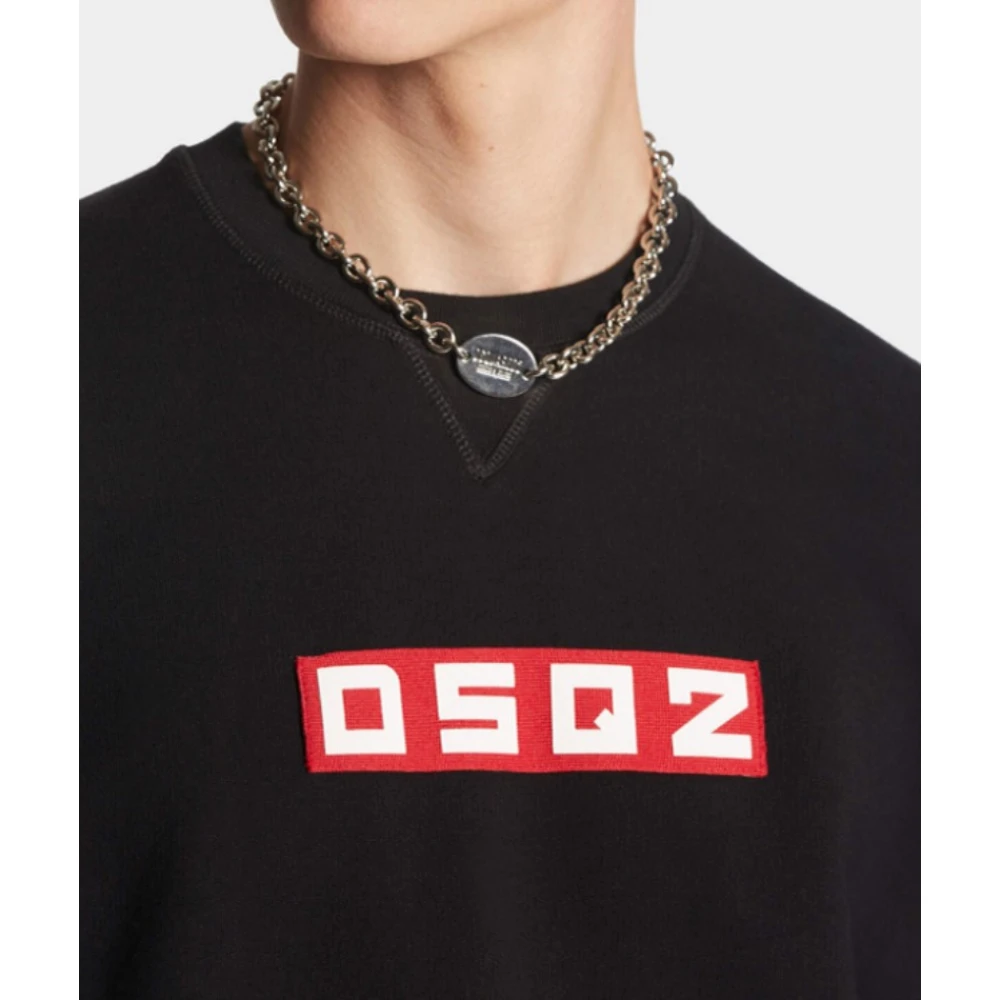 Dsquared2 Cool Fit Logo Sweatshirt Black Heren