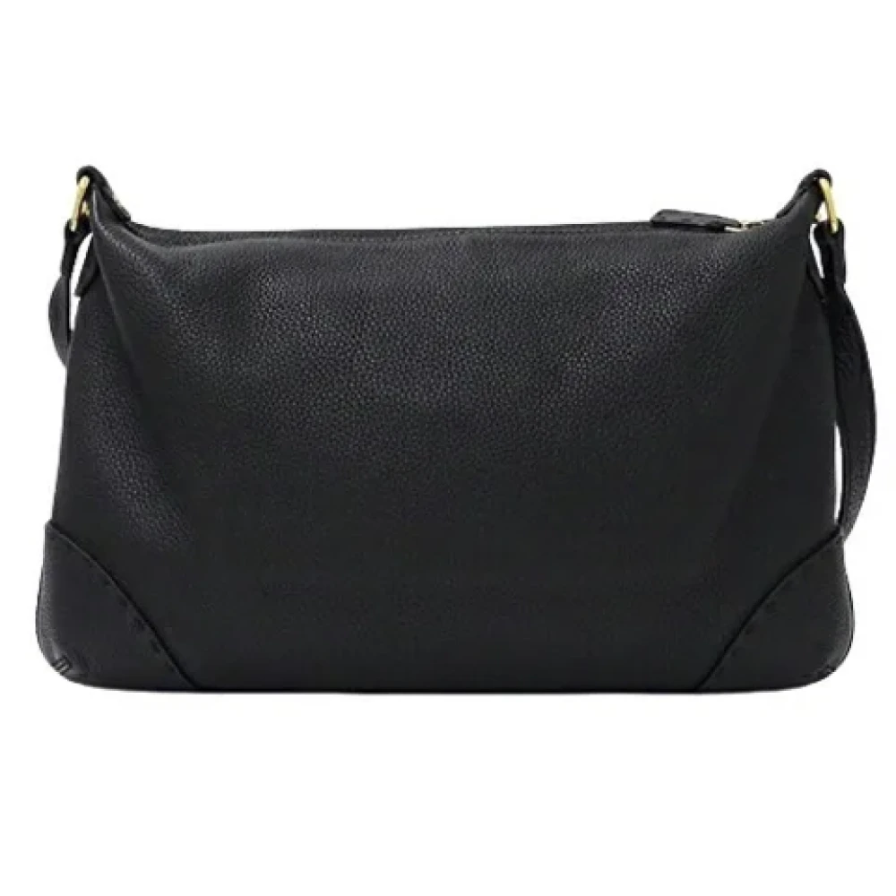 Fendi Vintage Pre-owned Leather shoulder-bags Black Dames