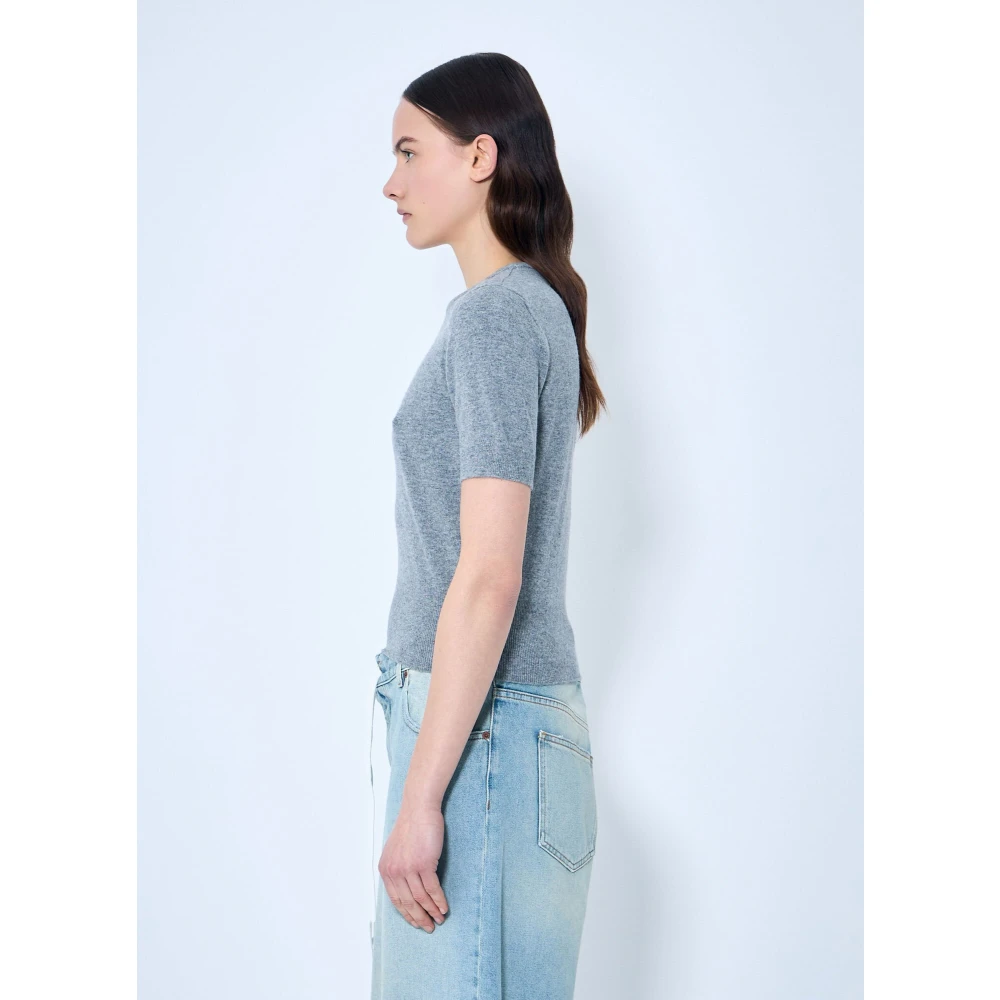 Maison Margiela Gebreide wollen trui met ronde hals Gray Dames