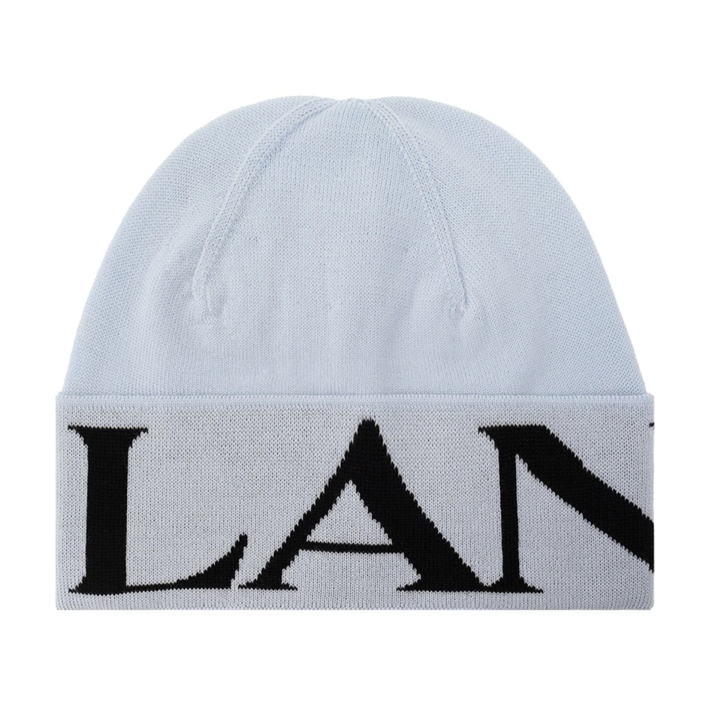 Lanvin Blue Accessories, Unisex, One Size, Wool Beanie Hat