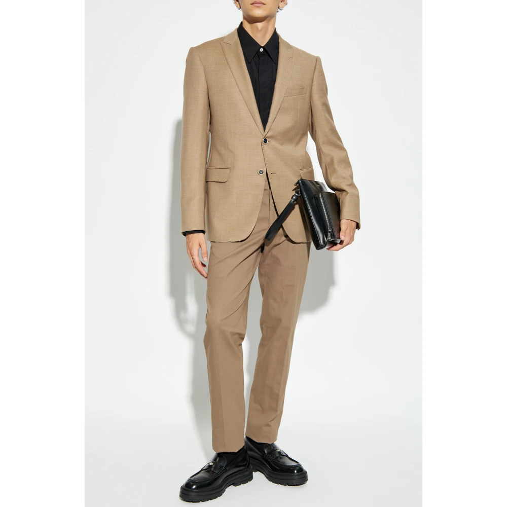 Emporio Armani Blazer met gesloten revers Beige Heren