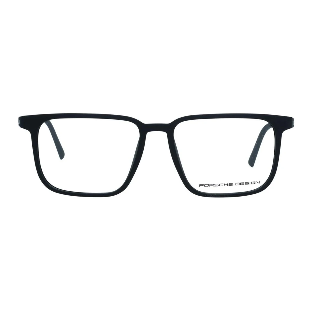 Porsche Design Zwarte Vierkante Optische Frames met Plastic Lenzen Black Heren