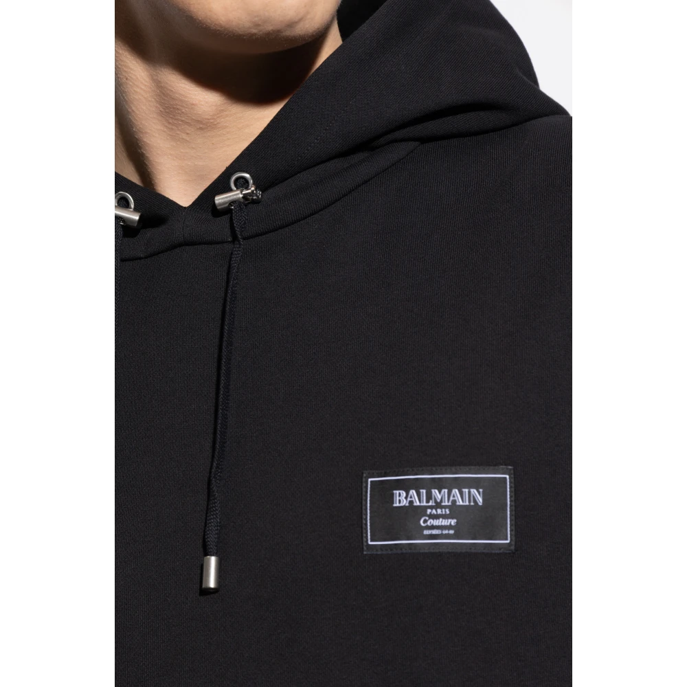 Balmain Hoodie Black Heren