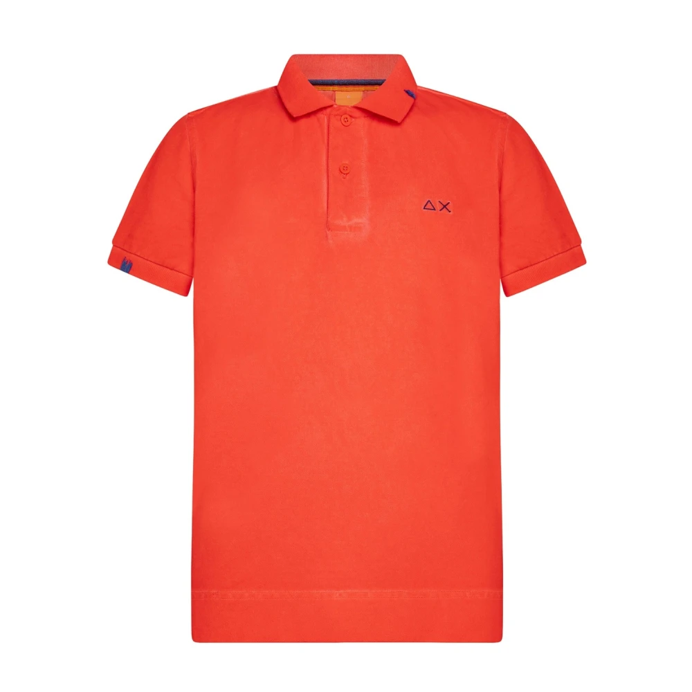 Sun68 Men's Red Cotton Polo Shirt - Polo Shirts - Xl - Tops