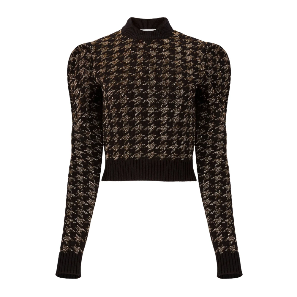 Nina Ricci Zwart Houndstooth Jacquard Sweater Multicolor Dames